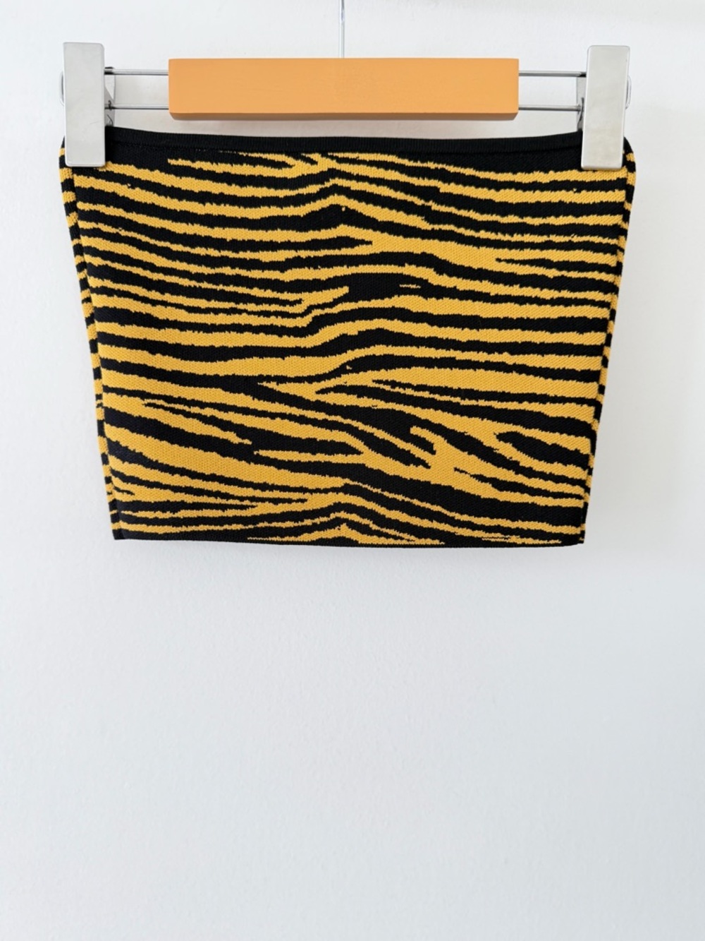 Aritzia Babaton Essamba Tube Top Strapless Bandeau Zebra Knit XS Y2K - Picture 7 of 9